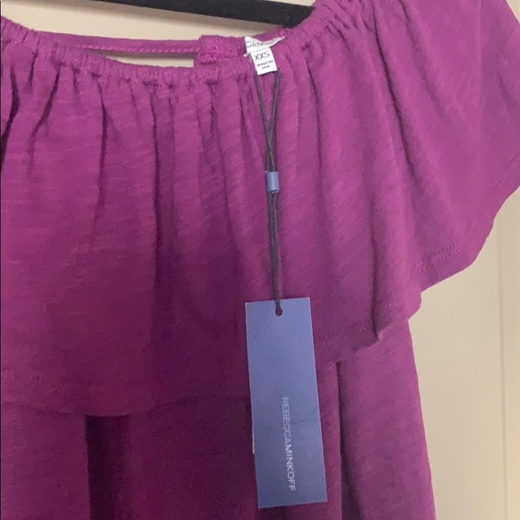 SOLD - NEW! Rebecca Minkoff purple off-the-shoulder dress - Picture 6 of 8